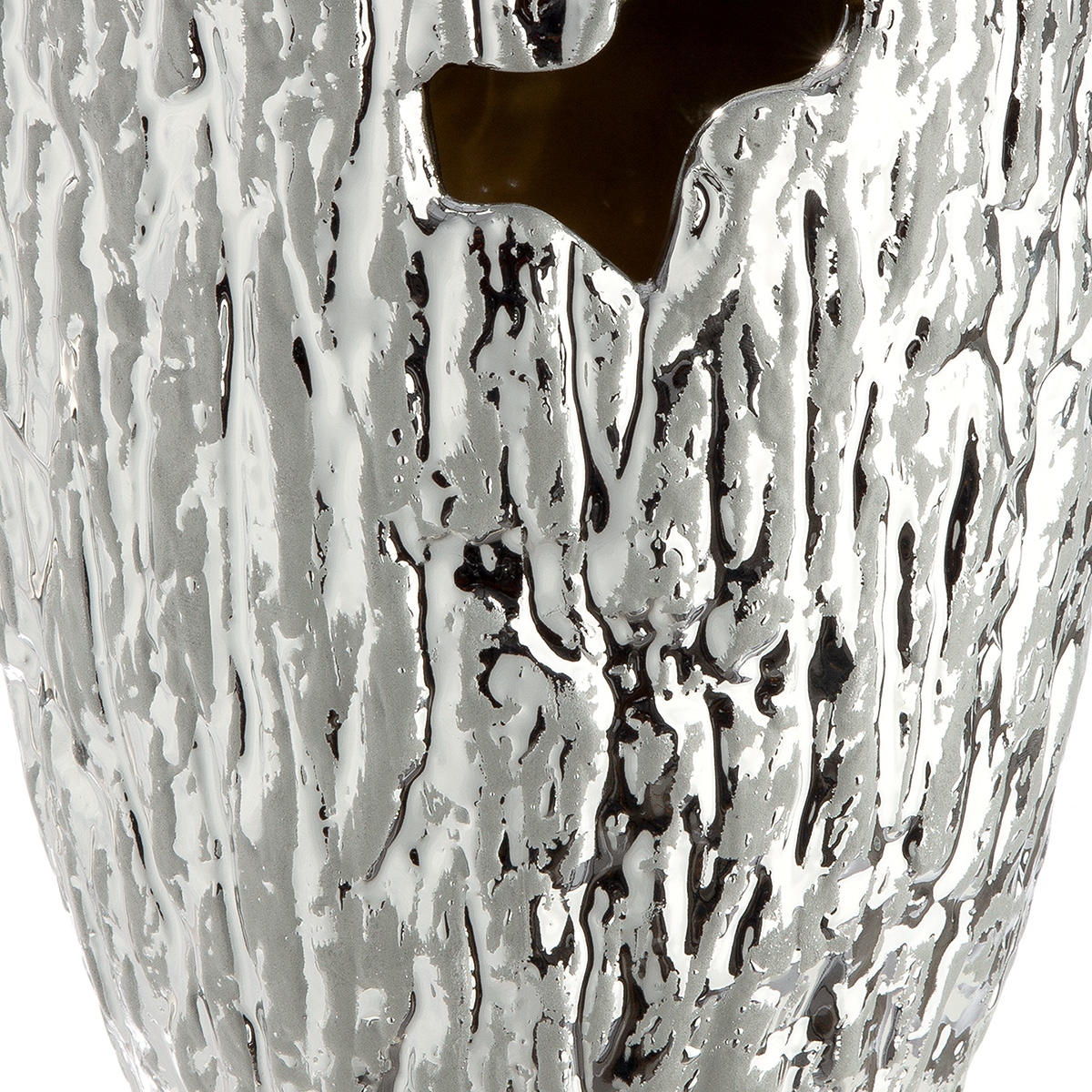 Βάζο Κωνικό Κεραμικό Ασημί Χρώμα D13X19Cm D13X19Cm Βάζο Κωνικό Κεραμικό Ασημί Χρώμα D13X19Cm D13X19Cm