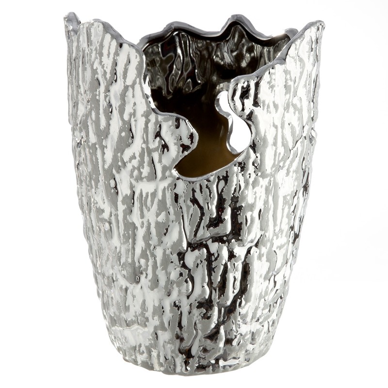 Βάζο Κωνικό Κεραμικό Ασημί Χρώμα D13X19Cm D13X19Cm Βάζο Κωνικό Κεραμικό Ασημί Χρώμα D13X19Cm D13X19Cm