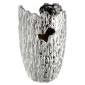 Βάζο Κωνικό Κεραμικό Ασημί Χρώμα D14X22Cm D14X22Cm