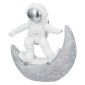 Figure Astronaut Poly White Silver Ποικιλία 3 φορές 11X5X12Cm 11X5X12Cm