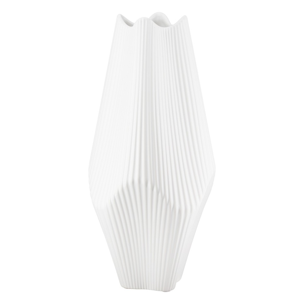 Βάζο Κεραμικό Λευκό 15X15X30Cm 15X15X30Cm
