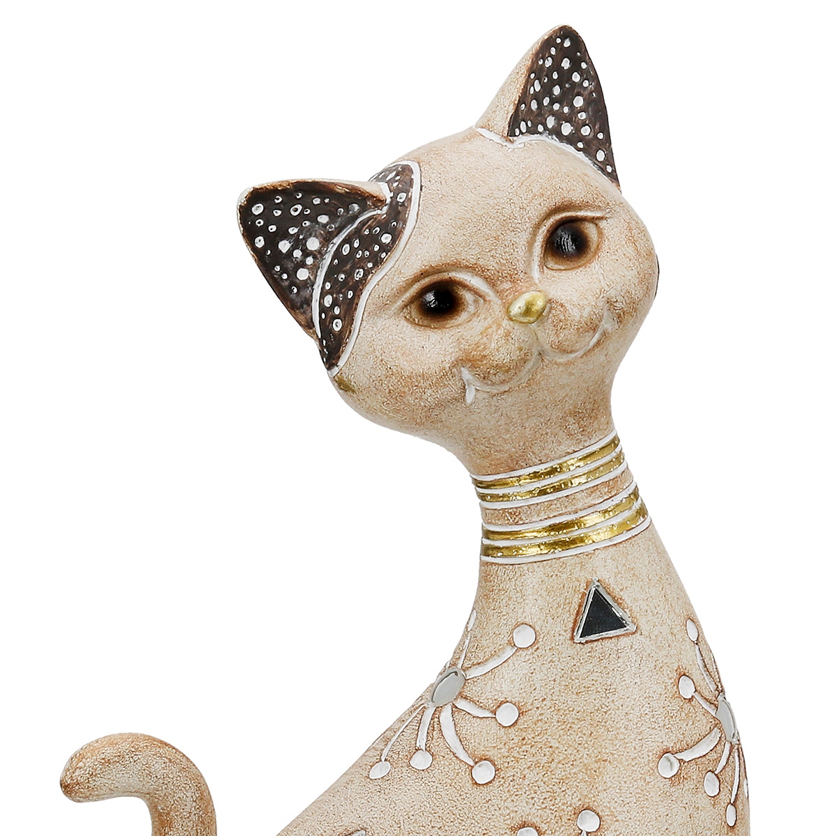 Figure Cat Synthetic Resin Ανοιχτό καφέ 11X10X23Cm 11X10X23Cm