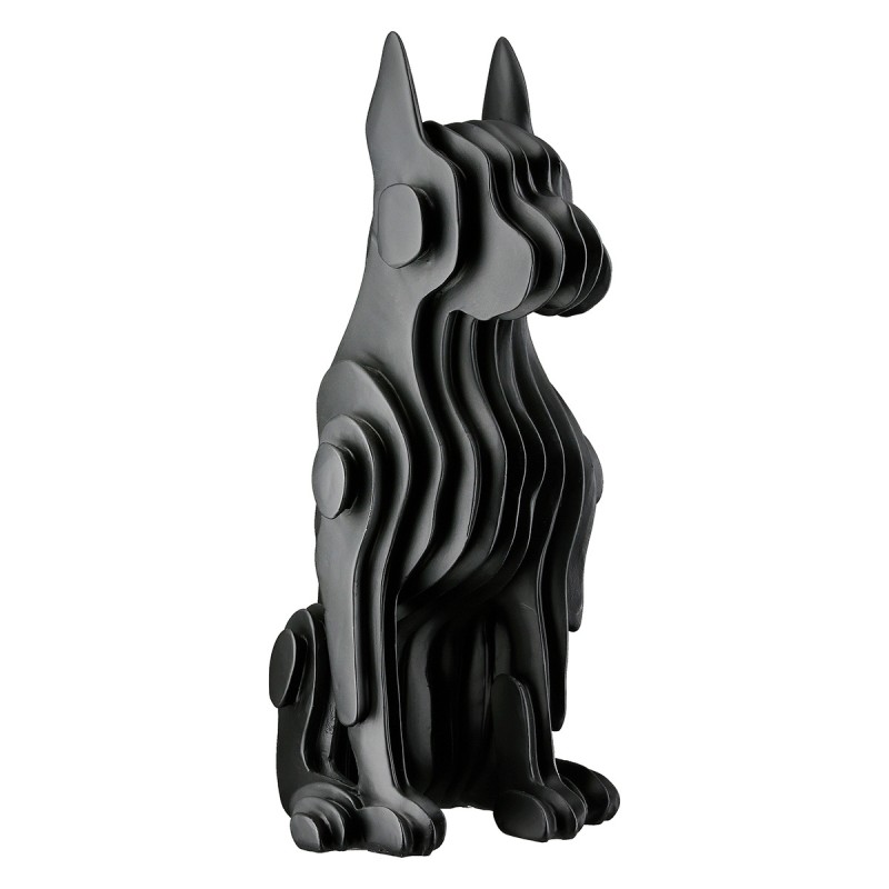 Figure Dog Synthetic Resin Black 13X15X29Cm 13X15X29Cm