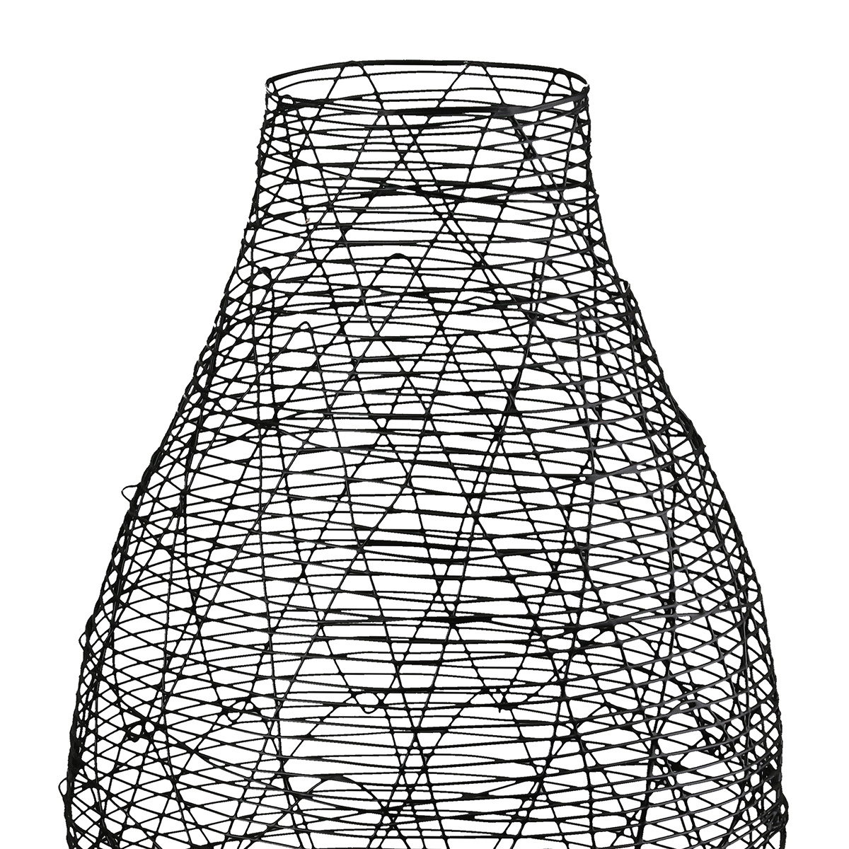 Βάζο Βολβώδες Μεταλλικό Μαύρο D17X26Cm D17X26Cm