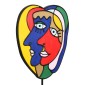 Sculpture Face Motif Συνθετική Ρητίνη Πολύχρωμη 2 Ποικιλία 20X7X35Cm 20X7X35Cm