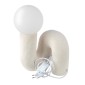 Επιτραπέζιο Φωτιστικό Organic Ceramic Beige White 18X17X30Cm 18X17X30Cm