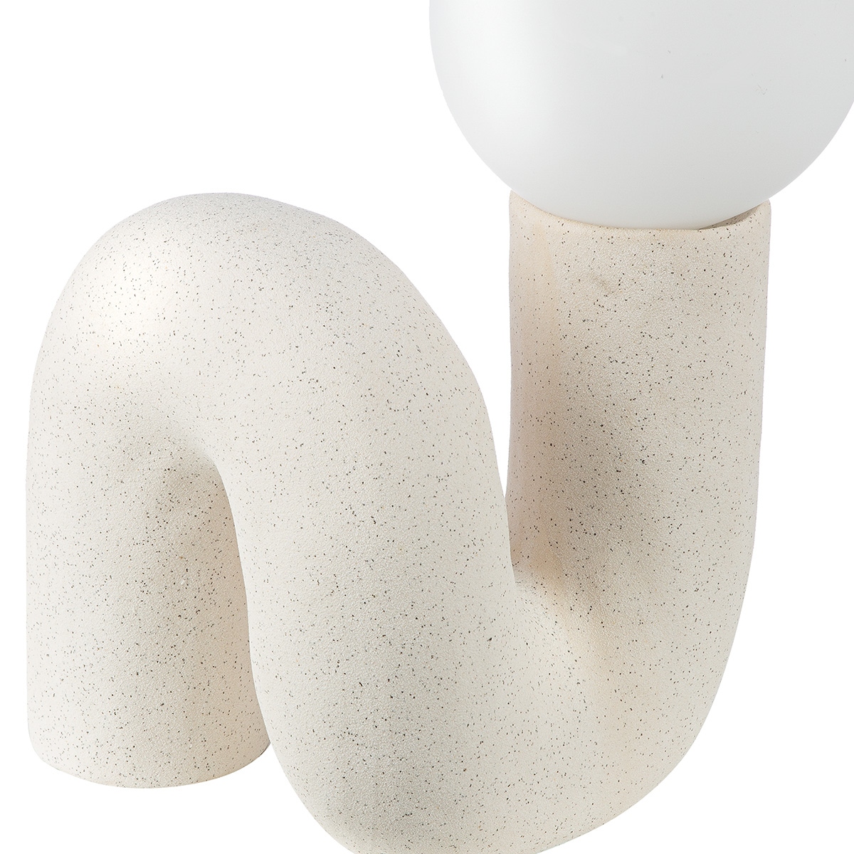 Επιτραπέζιο Φωτιστικό Organic Ceramic Beige White 18X17X30Cm 18X17X30Cm