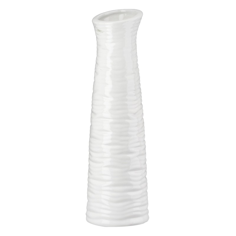 Βάζο Κεραμικό Λευκό Ποικιλία 3 φορές D13X46Cm D13X46Cm