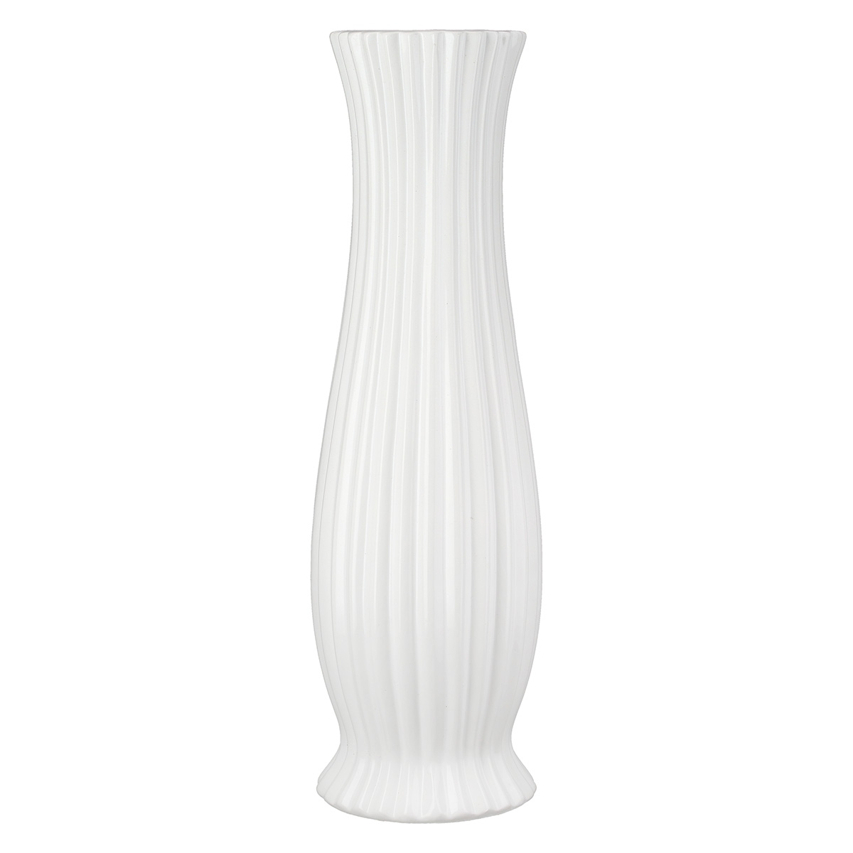 Βάζο Κεραμικό Λευκό Ποικιλία 3 φορές D13X46Cm D13X46Cm