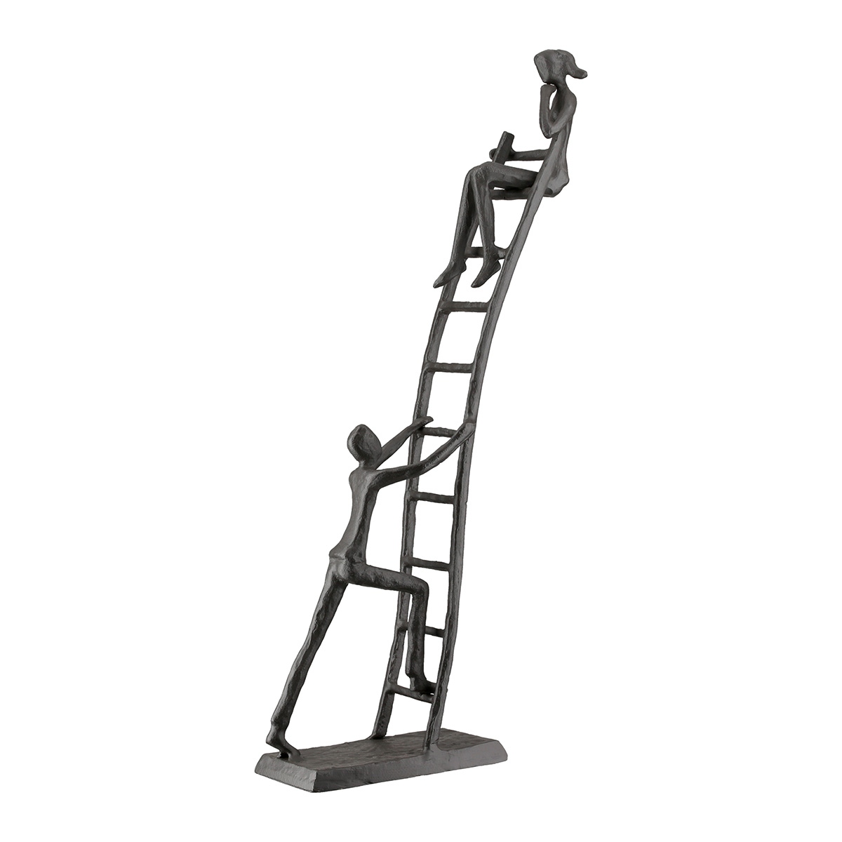 Γλυπτική Σκάλα Μεταλλική Σκούρο Καφέ 17X6X34Cm 17X6X34Cm