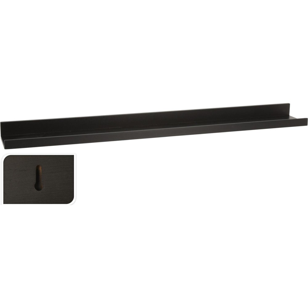 Ράφι Επιτοίχιο ArteLibre Μαύρο MDF 77x10x4cm