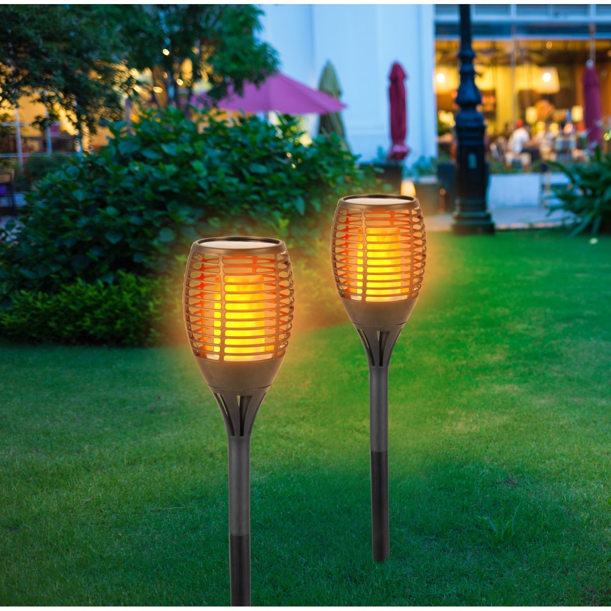 Φανάρι Κήπου LED Ηλιακό Φ12x77cm GRUNDIG