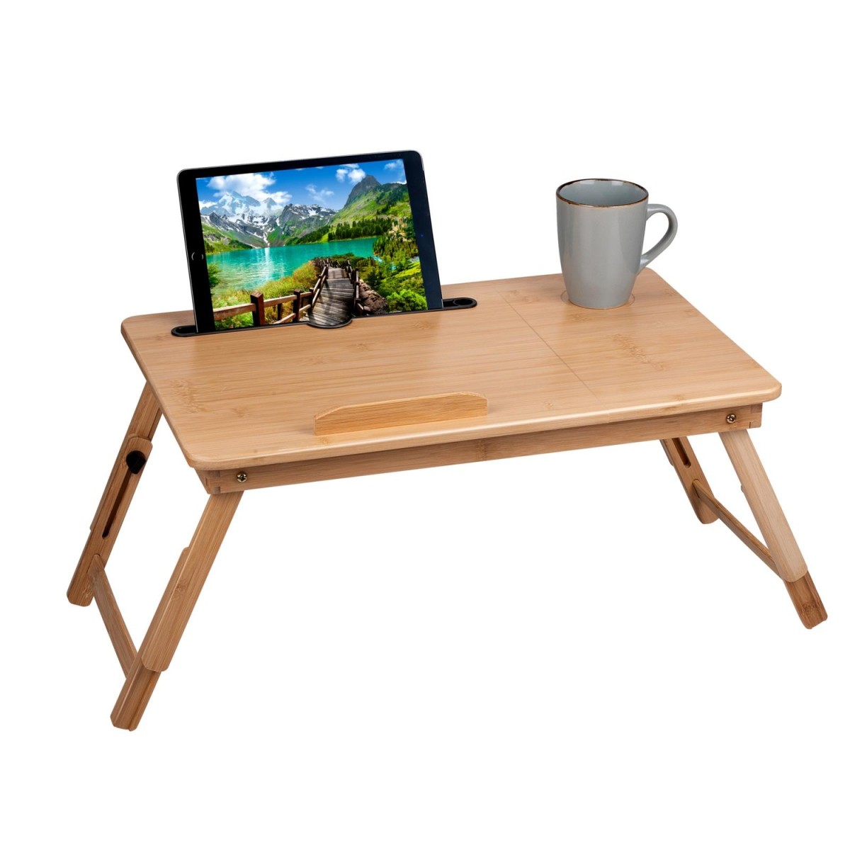 Τραπέζι Laptop Πτυσσόμενο Μπαμπού