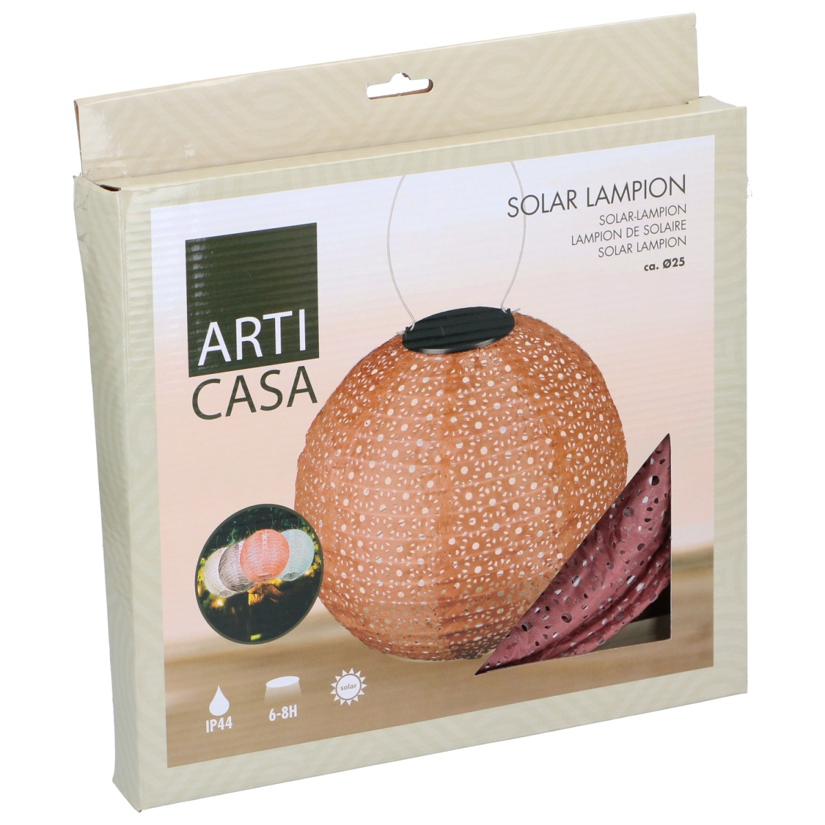 Φανάρι Κήπου Στρογγυλό IP44 Φ25cm Σε 4 Χρώματα ARTI CASA