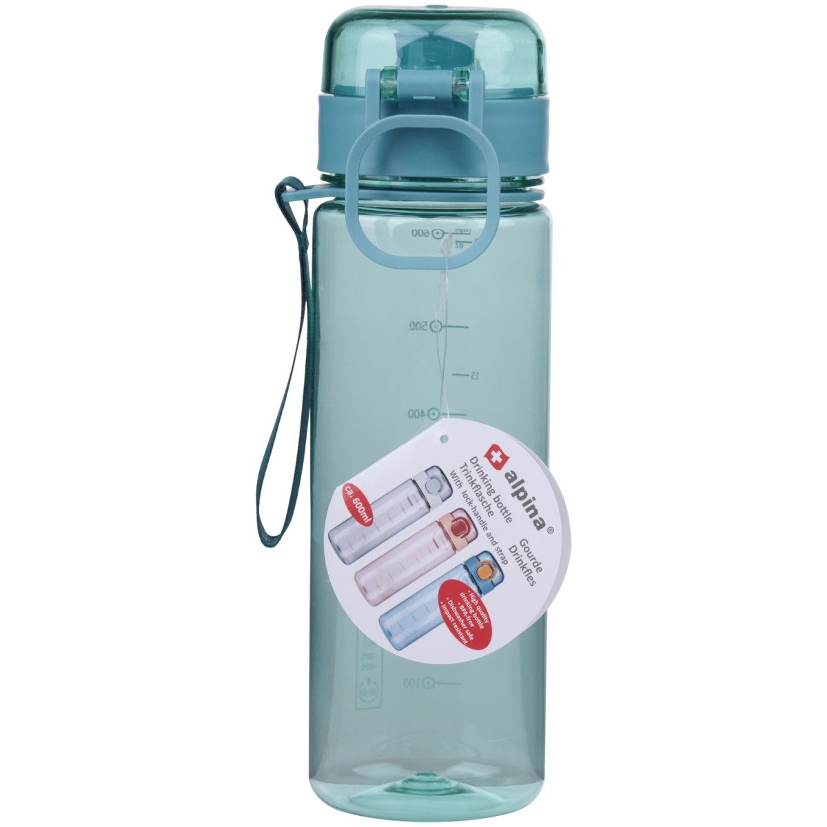 Μπουκάλι Νερού 600ml Πολύχρωμο ALPINA