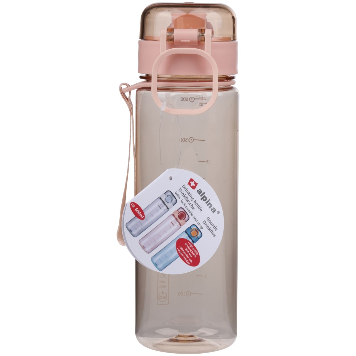Μπουκάλι Νερού 600ml Πολύχρωμο ALPINA