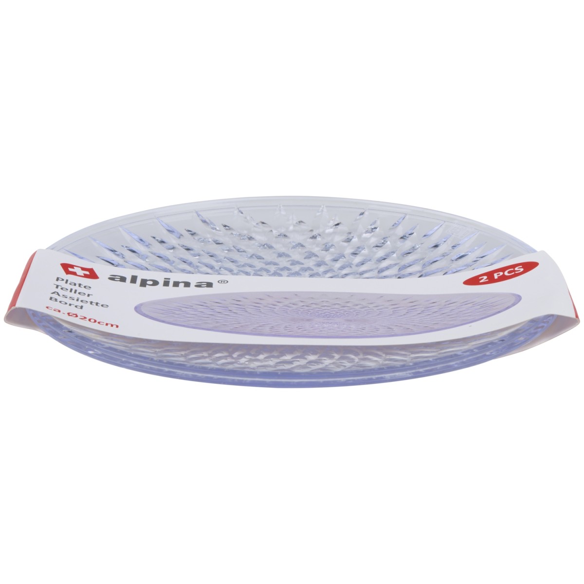 Πιάτα Διάφανα/Πράσινα/Χρυσά 20cm 2Τμχ ALPINA