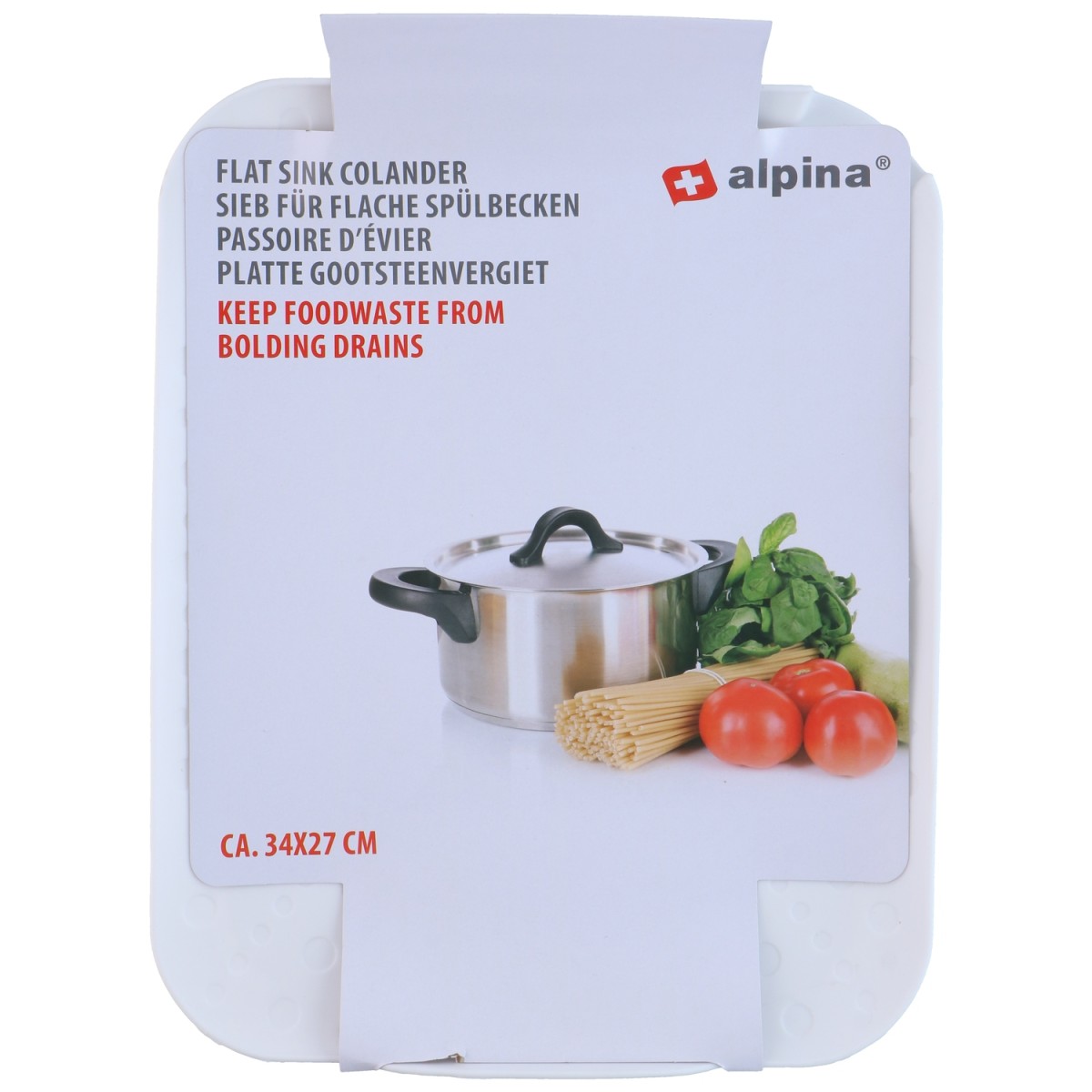 Σουρωτήρι Νεροχύτη 34x27cm Σε 4 Χρώματα ALPINA