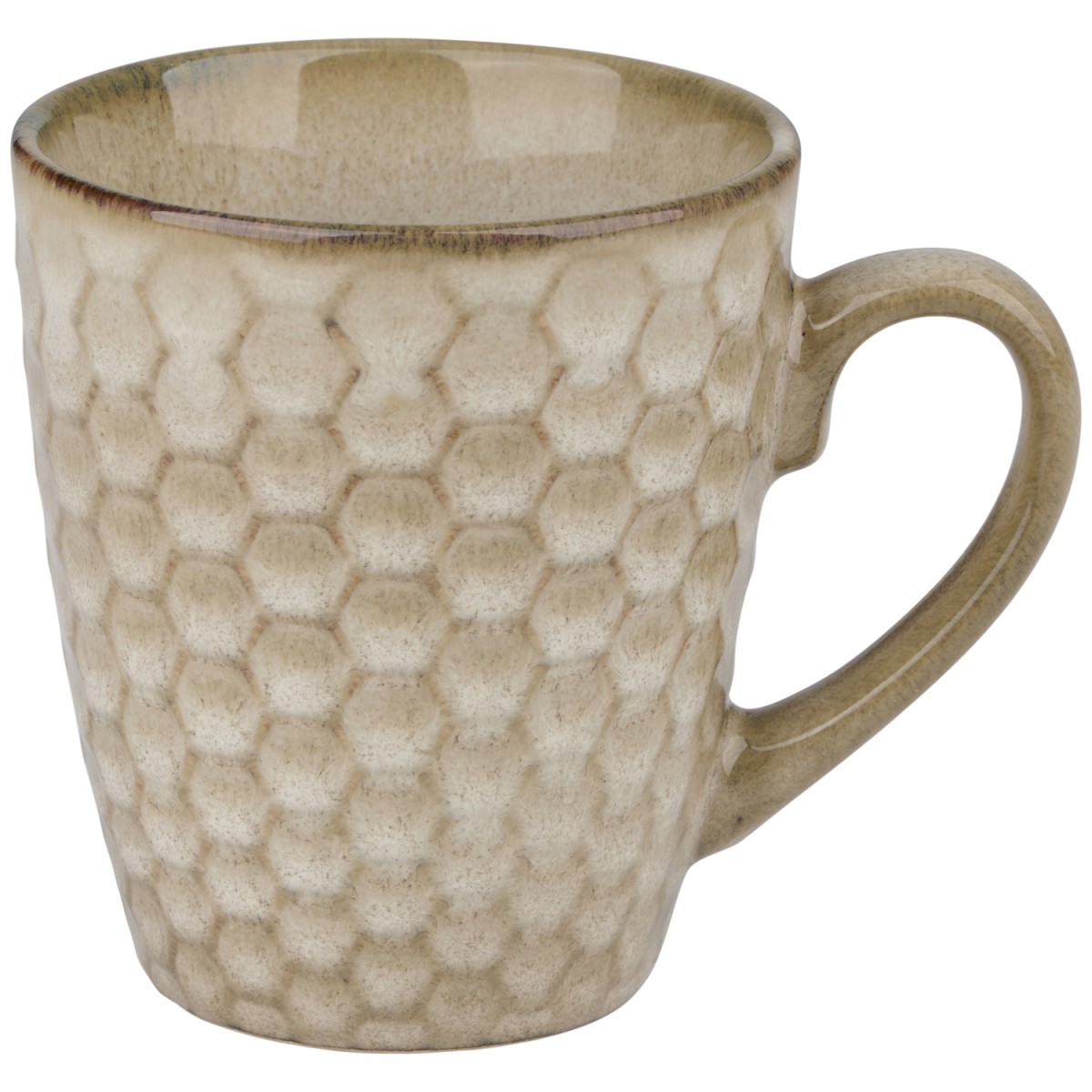Κούπα Reactive Glaze Μπεζ Σε 4 Σχέδια