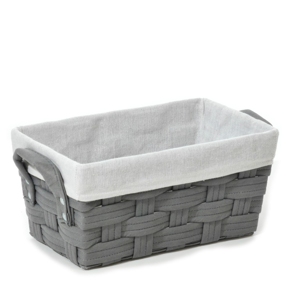 Καλάθι Αποθήκευσης Γκρι Polyester 33x21x16cm