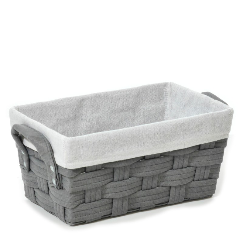 Καλάθι Αποθήκευσης Γκρι Polyester 33x21x16cm