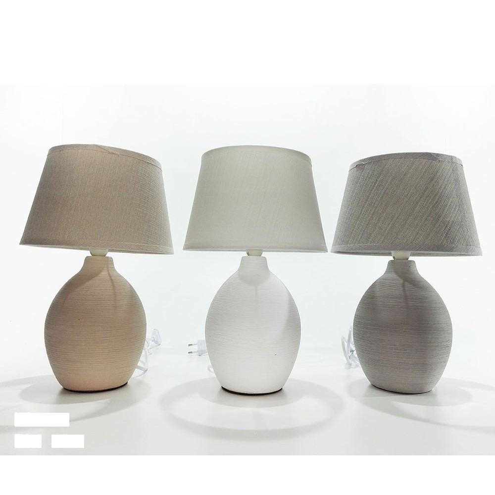 Λαμπάδα Κομοδίνου Μπεζ/Λευκό/Γκρι Ύψος31cm E14 40w Σε 3 Χρώματα
