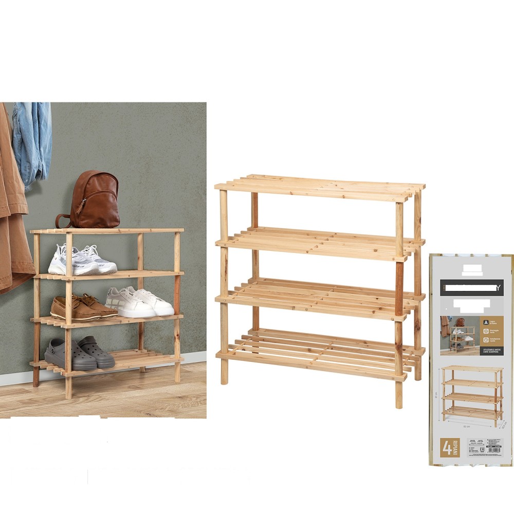 Παπουτσοθήκη WoodHandy Ξύλο 63x26.5x67cm