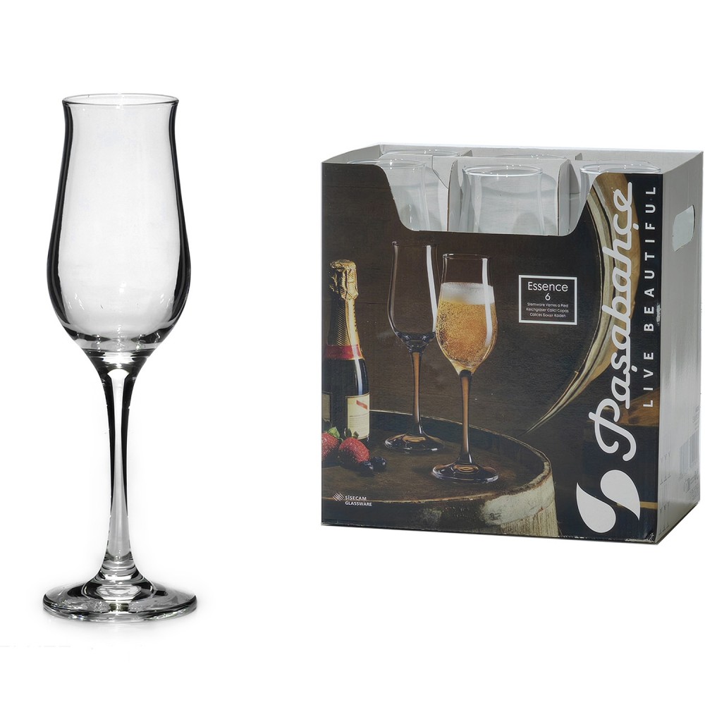 Ποτήρι Σαμπάνιας Essence Διάφανο Γυαλί 19cl 6Τμχ