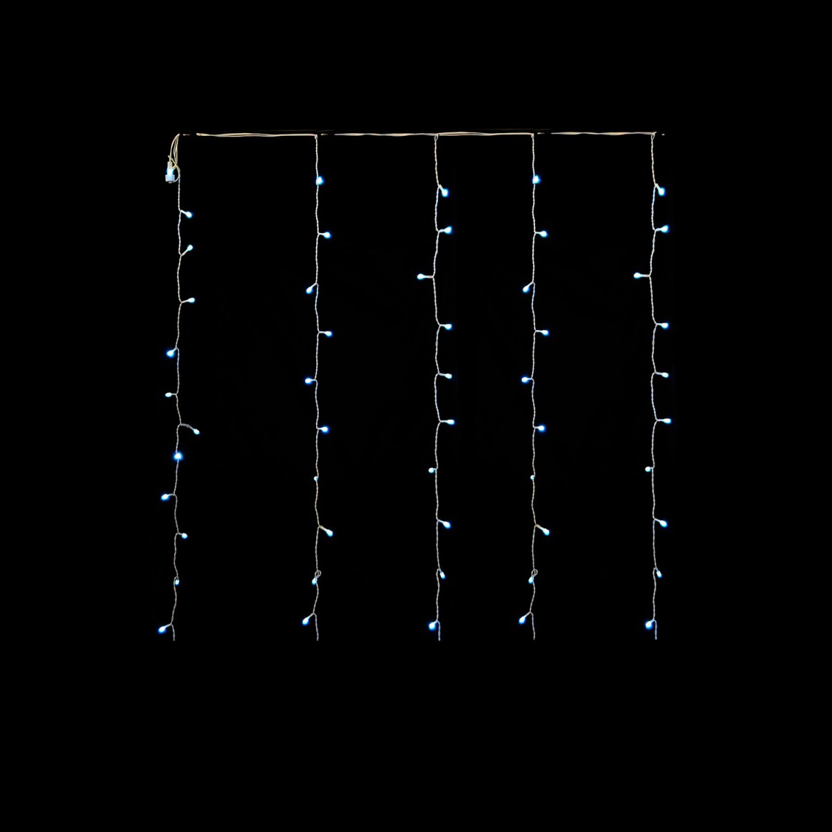 120 LED Κουρτίνα Εξωτερικού Χώρου Ψυχρό Λευκό Φως Διάφανο Καλώδιο 1x3m