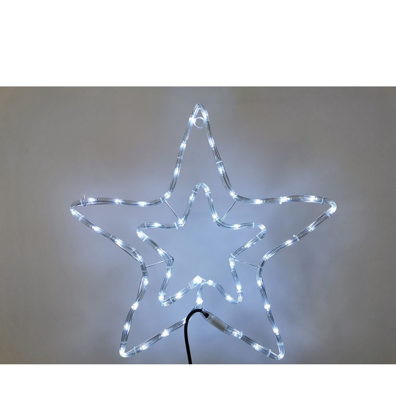 Αστέρι Διπλό 54 LED Ψυχρό Λευκό Φως 58x58cm