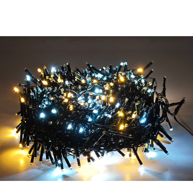 100 LED Εξωτερικού Χώρου Ψυχρό/Θερμό Λευκό Φως Πράσινο Καλώδιο