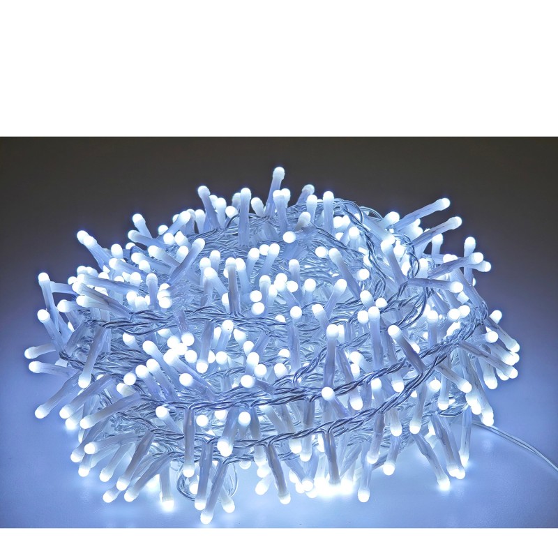 500 LED Εξωτερικού Χώρου Ψυχρό Λευκό Φως Διάφανο Καλώδιο