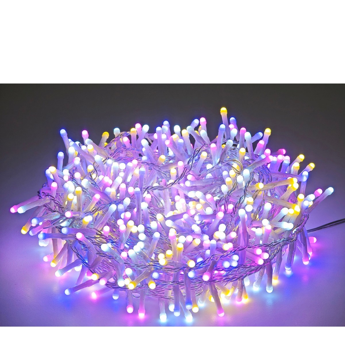 500 LED Εξωτερικού Χώρου Πολύχρωμο Φως Διάφανο Καλώδιο