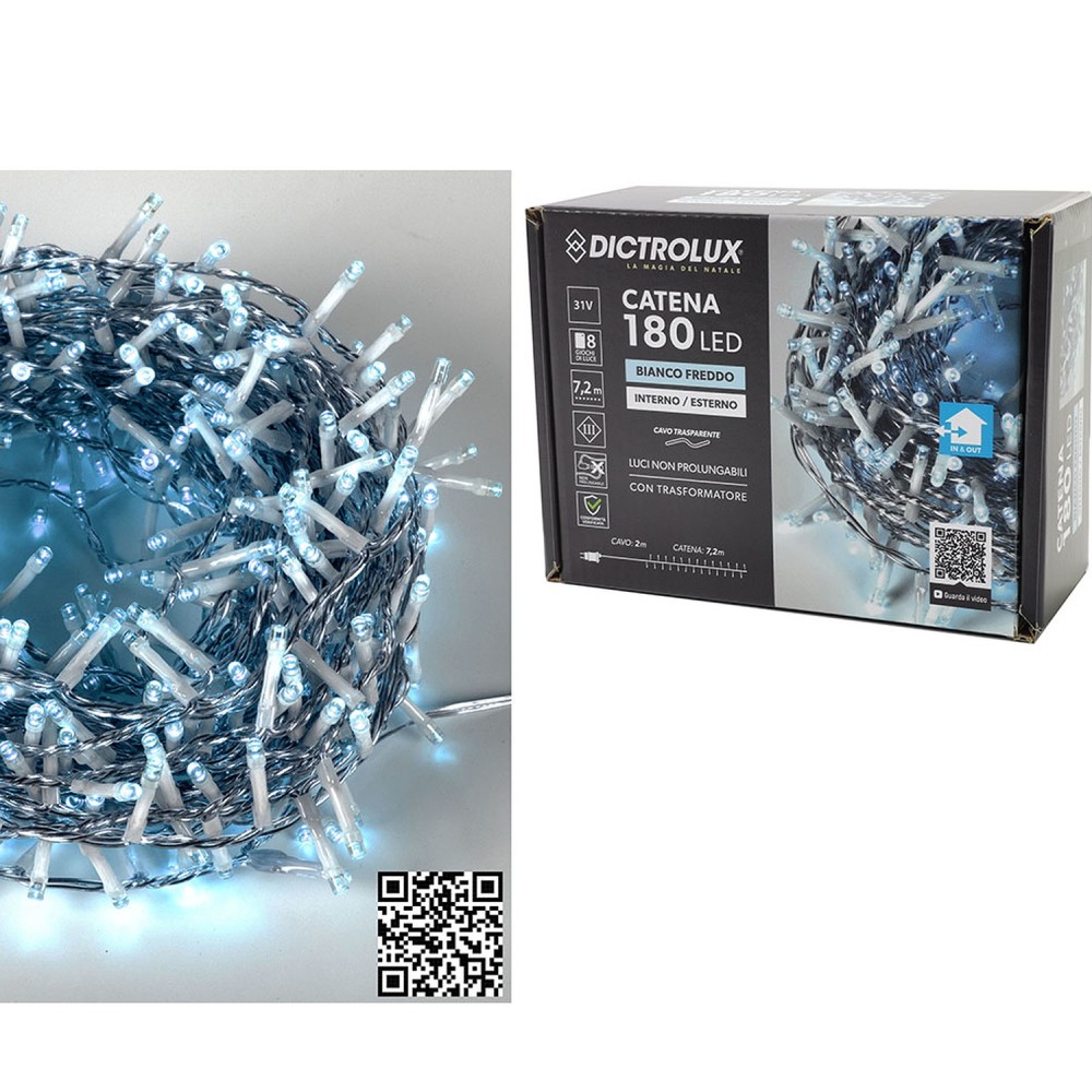 180 LED Εσωτ. & Εξωτ. Χώρου Με 8 Προγράμματα Και Μετασχηματιστή Ψυχρό Λευκό Φως Πράσινο Καλώδιο Μη Επεκτεινόμενο IP44 31