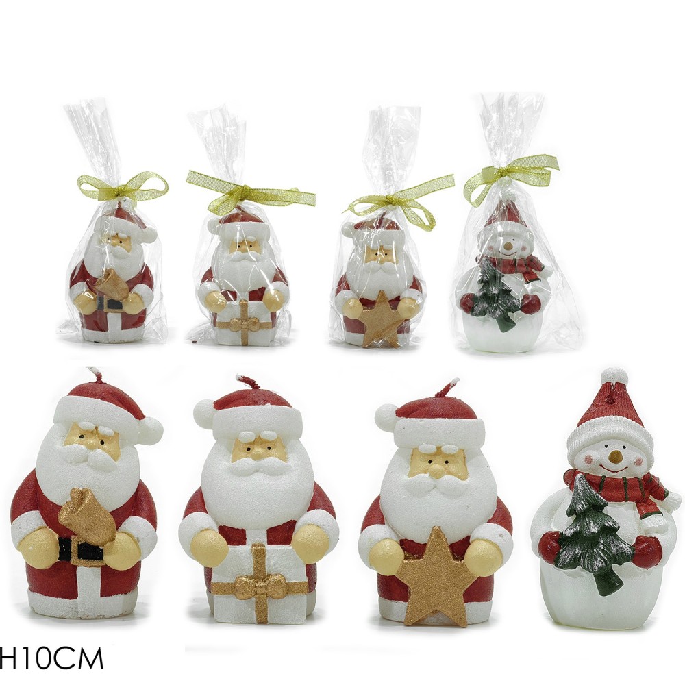 Χριστουγεννιάτικο Κερί Με Χαρακτήρες 10cm Σε 4 Σχέδια