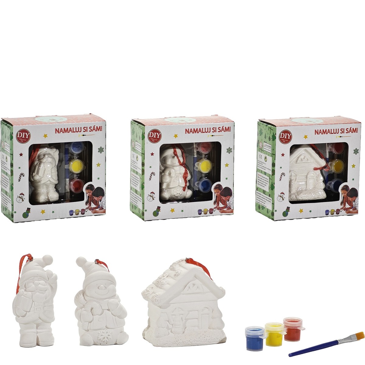 Χριστουγεννιάτικο Σετ Ζωγραφικής Με Χαρακτήρες 5Τμχ Σε 3 Σχέδια