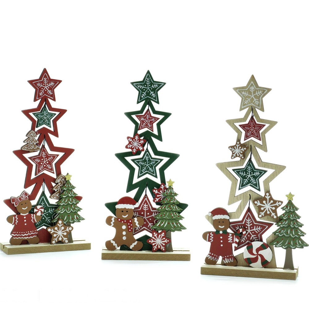 Χριστουγεννιάτικο Διακοσμητικό Σε Βάση 26cm Σε 3 Σχέδια