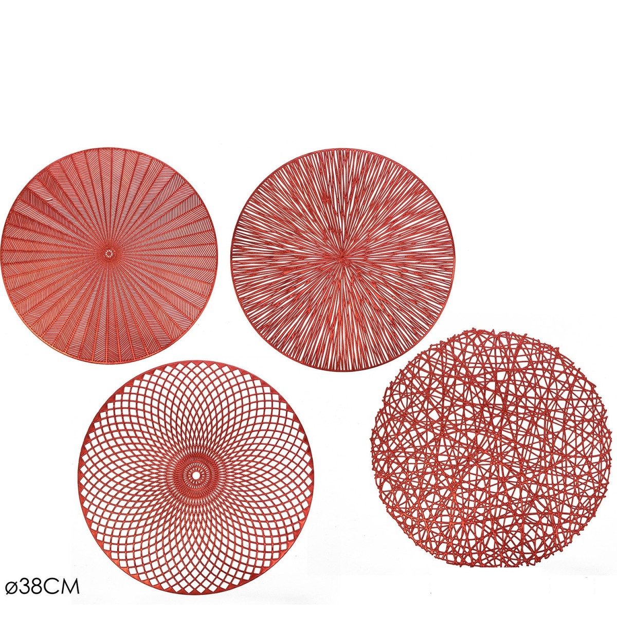 Χριστουγεννιάτικο Σουπλά Κόκκινο 38cm Σε 4 Σχέδια