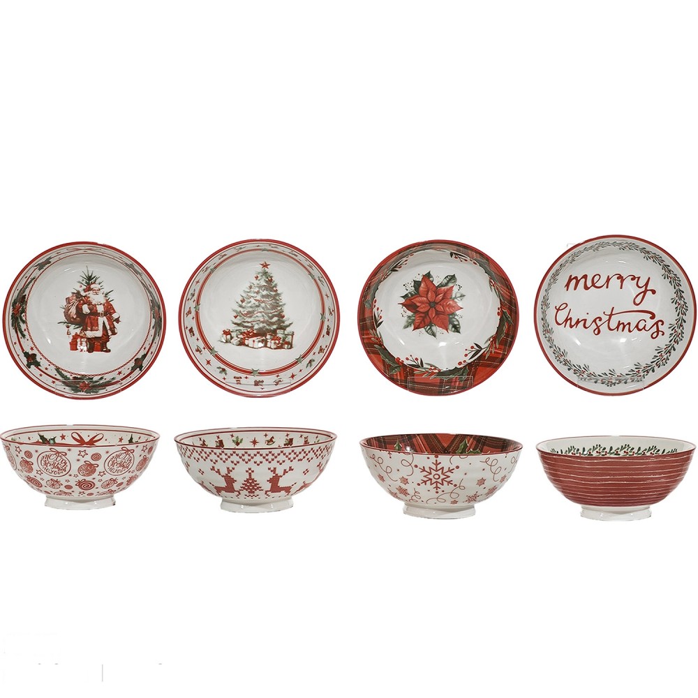 Χριστουγεννιάτικο Μπολ Πορσελάνη 29cl Σε 4 Σχέδια