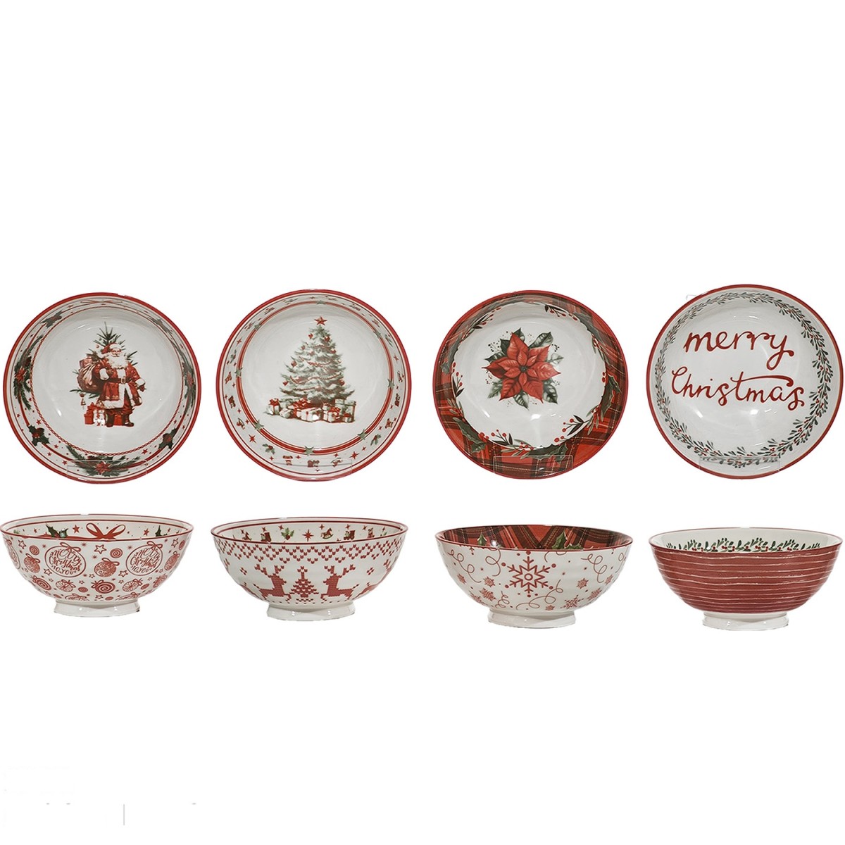 Χριστουγεννιάτικο Μπολ Πορσελάνη 29cl Σε 4 Σχέδια