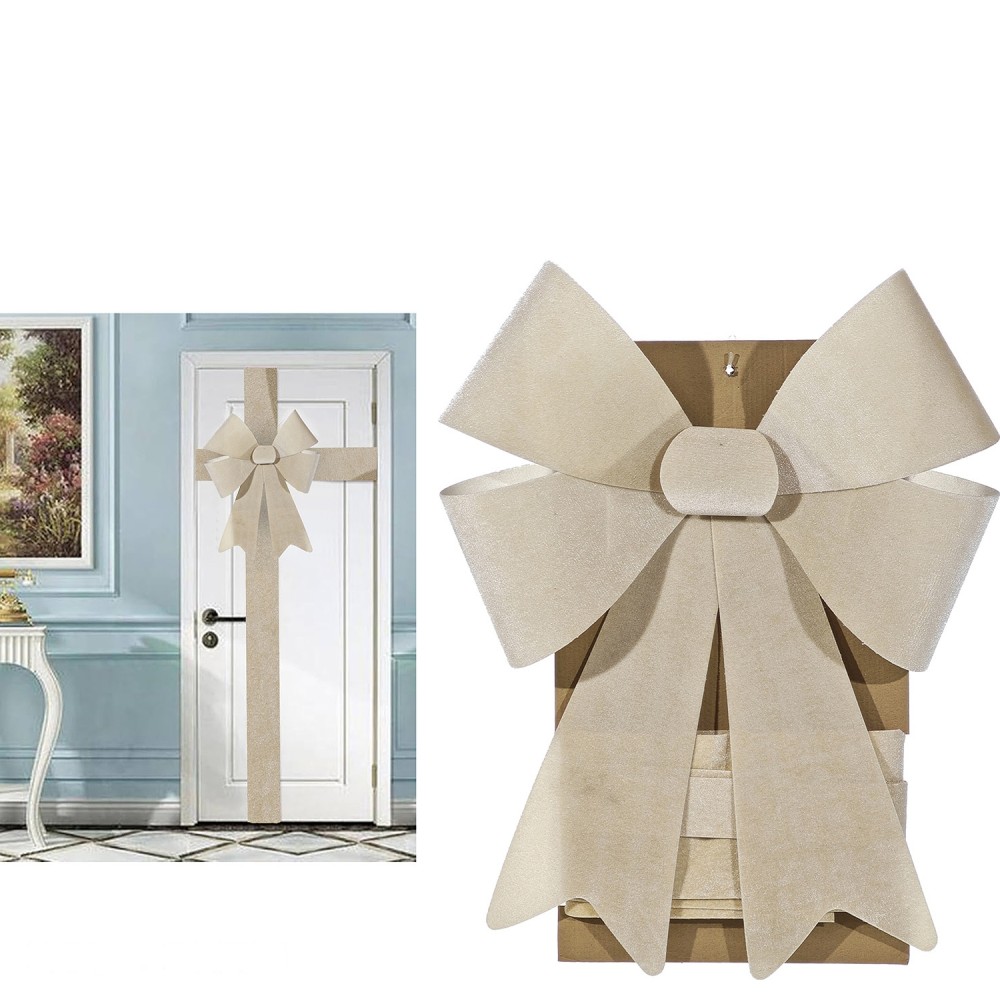 Χριστουγεννιάτικος Φιόγκος Πόρτας Χρυσό 50x66cm