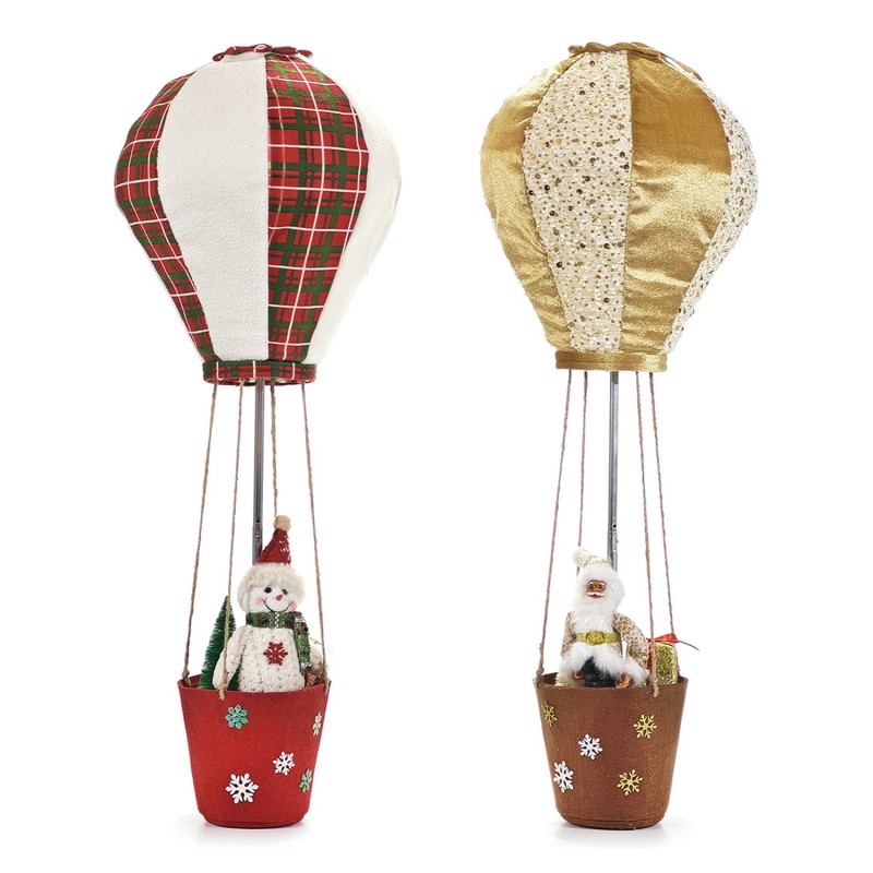 Χριστουγεννιάτικη Φιγούρα Σε Αερόστατο 80cm Σε 2 Σχέδια