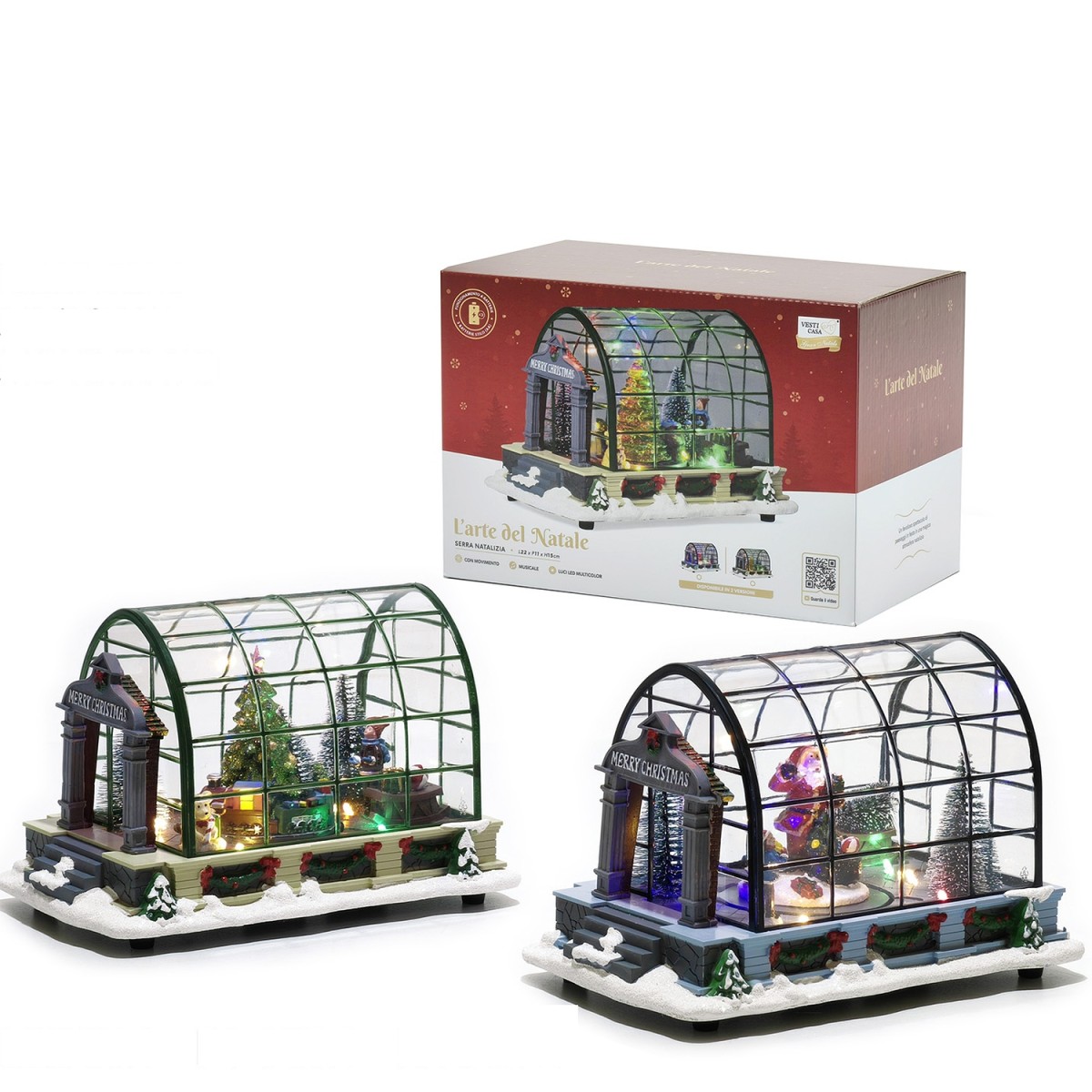 Χριστουγεννιάτικο Σκηνικό Με Φως, Ήχο Και Κίνηση 22x14x15cm Σε 2 Σχέδια