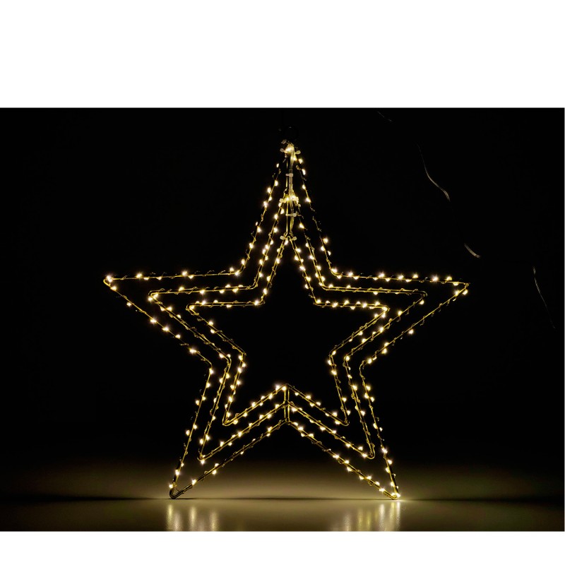 Χριστουγεννιάτικο 3D Αστέρι 45cm Με 485 MicroLED Flash Λευκό