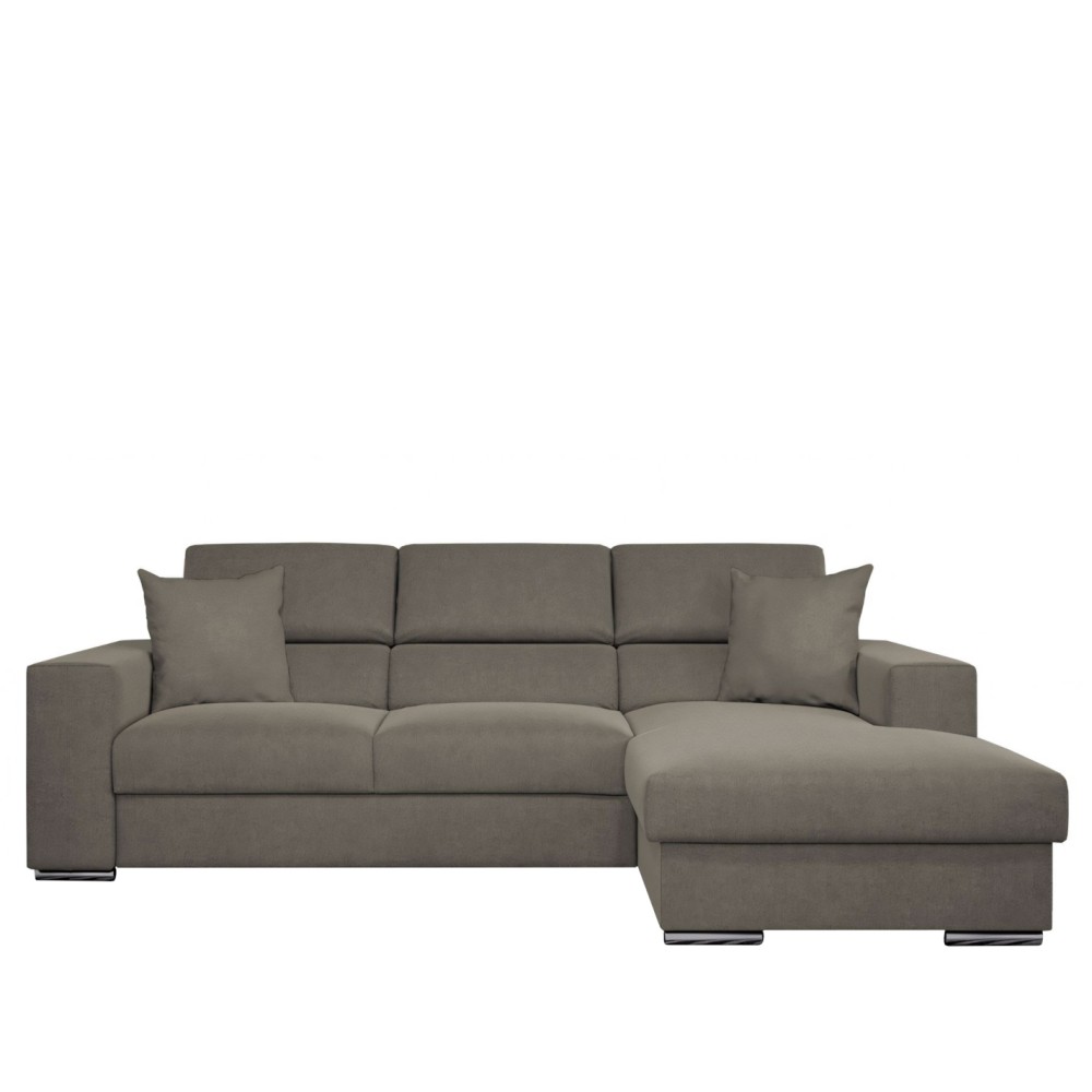 Καναπές Κρεβάτι Γωνιακός ArteLibre Δεξιά Γωνία ELOISE Taupe 260x170x75-90cm
