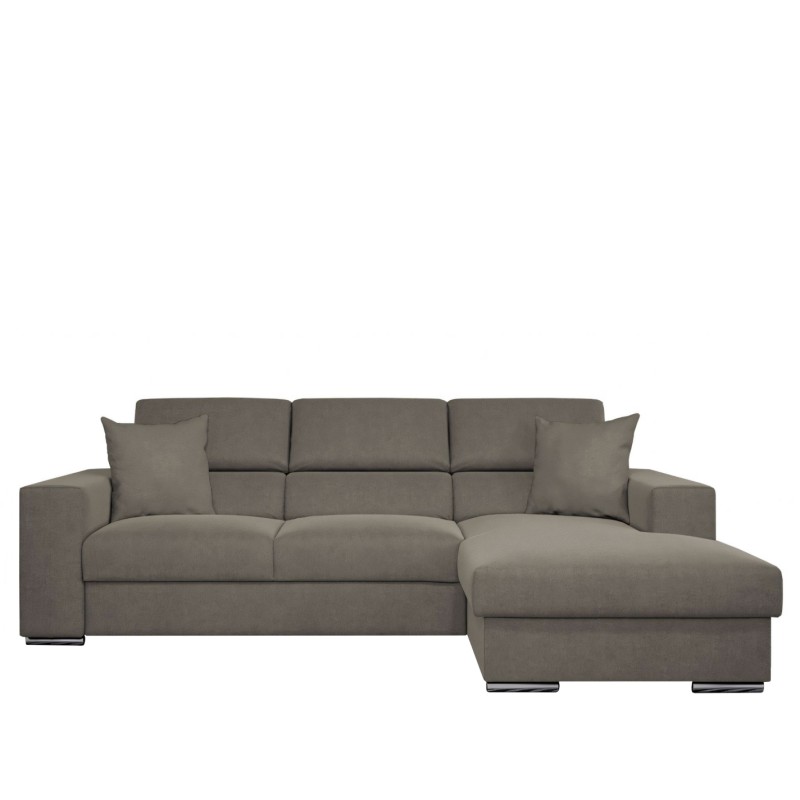 Καναπές Κρεβάτι Γωνιακός ArteLibre Δεξιά Γωνία ELOISE Taupe 260x170x75-90cm