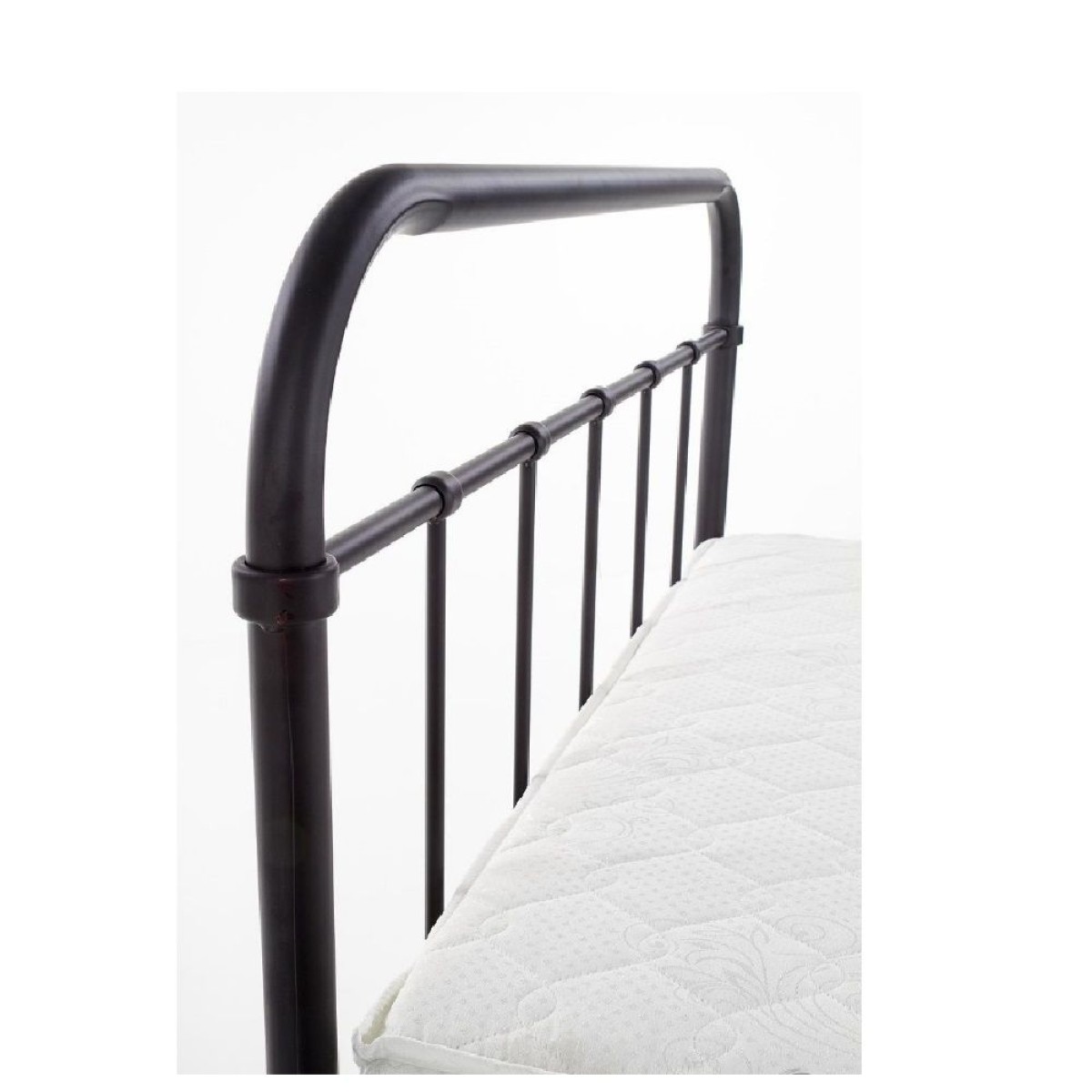 Κρεβάτι ArteLibre LIBERTY Μεταλλικό Sandy Black 209x124x93cm (Στρώμα 120x200cm)