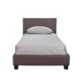 Κρεβάτι ArteLibre AZALEA Σκούρο Καφέ PU 213x101x88cm (Στρώμα 90x200cm)