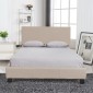 Κρεβάτι ArteLibre AZALEA Capuccino PU 213x131x88cm (Στρώμα 120x200cm)