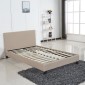 Κρεβάτι ArteLibre AZALEA Capuccino PU 213x131x88cm (Στρώμα 120x200cm)